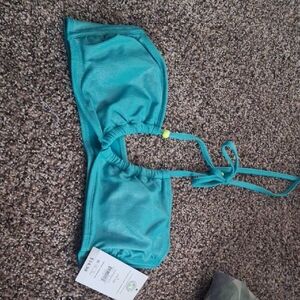No Boundaries Teal Girls Bikini Swim Top